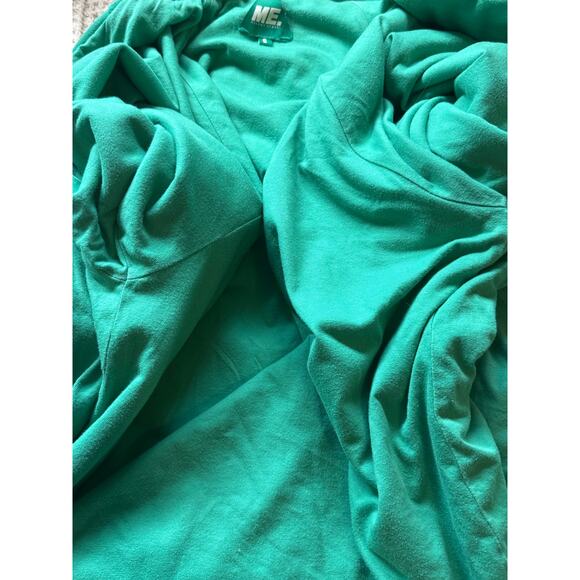 Melody Ehsani Womens Estelle Terrycloth Check Robe Kelly Green Size Small EUC - Picture 7 of 9